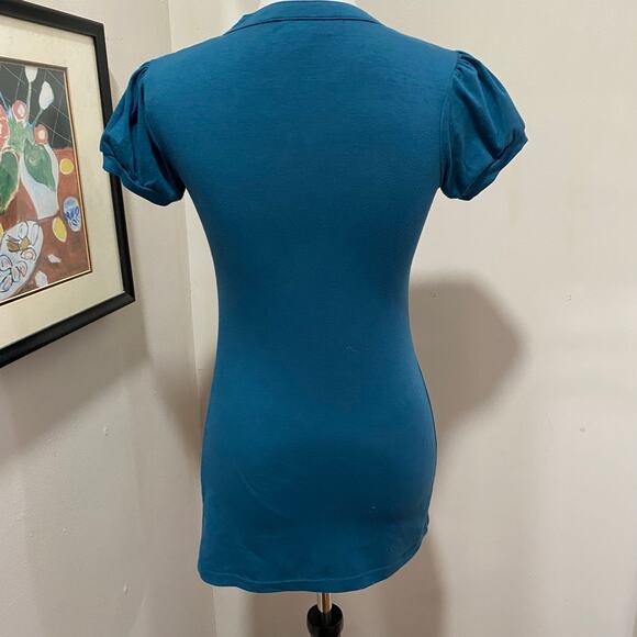 Liz Lange Maternity for Target Teal Top Size Extra Small Short Sleeve Tunic - Picture 5 of 10